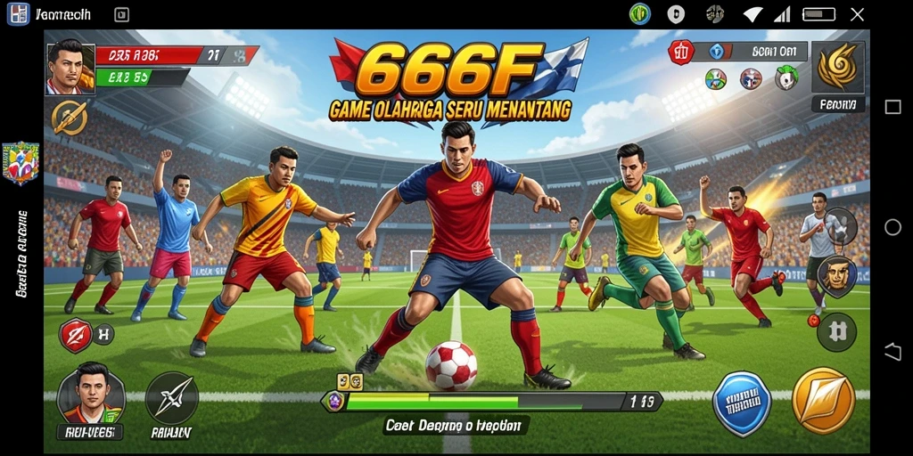 Tampilan menarik dari gameplay <strong>666F</strong> dalam aksi olahraga.