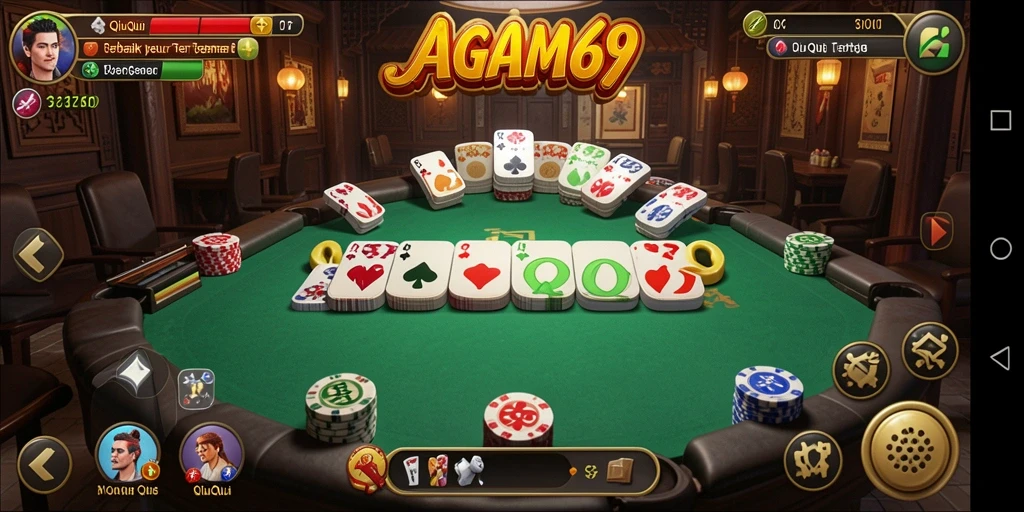 Tampilan gameplay QiuQiu yang seru dan menarik di AGAM69.