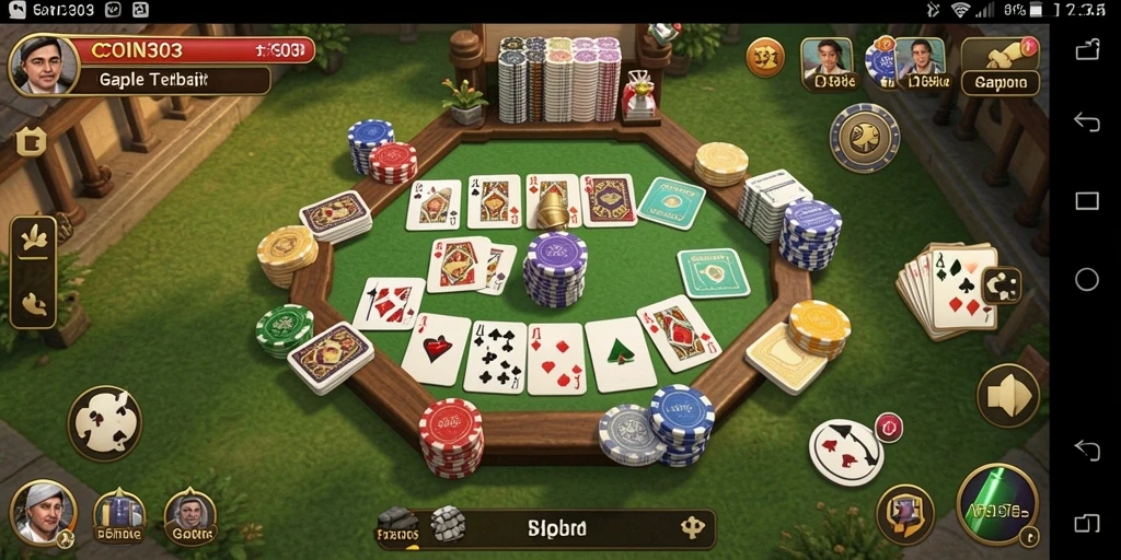 Gameplay Gaple seru dan kompetitif di COIN303.