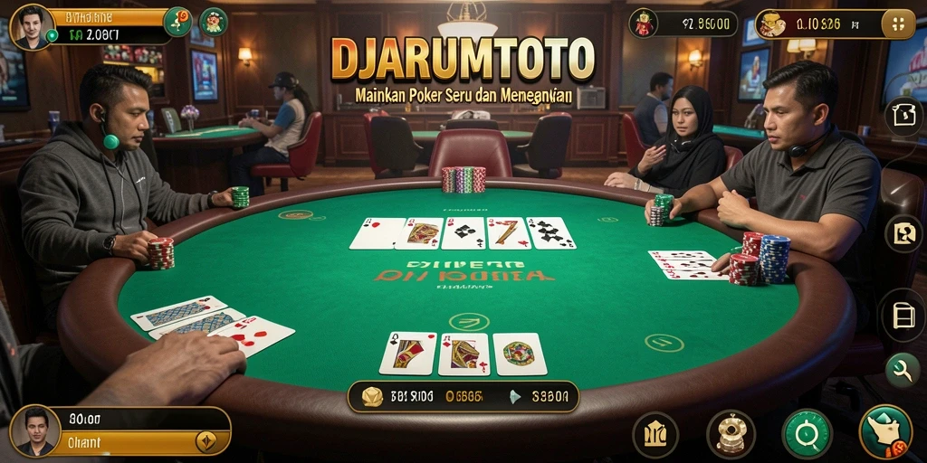 Tampilan gameplay seru di DJARUMTOTO saat bermain Poker.