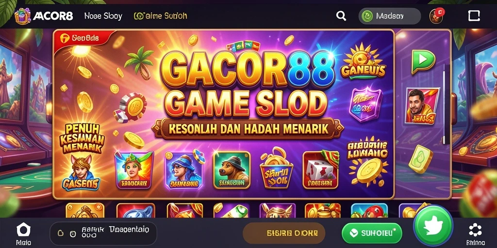 Screenshot GACOR88 menampilkan gameplay seru mesin slot.
