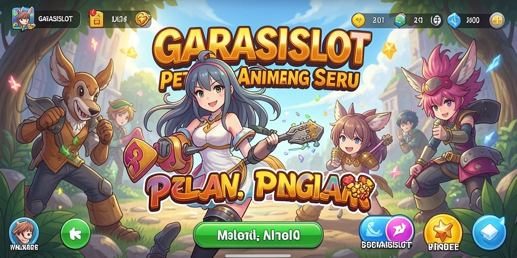 Tampilan gameplay GARASISLOT dengan karakter Anime yang menarik