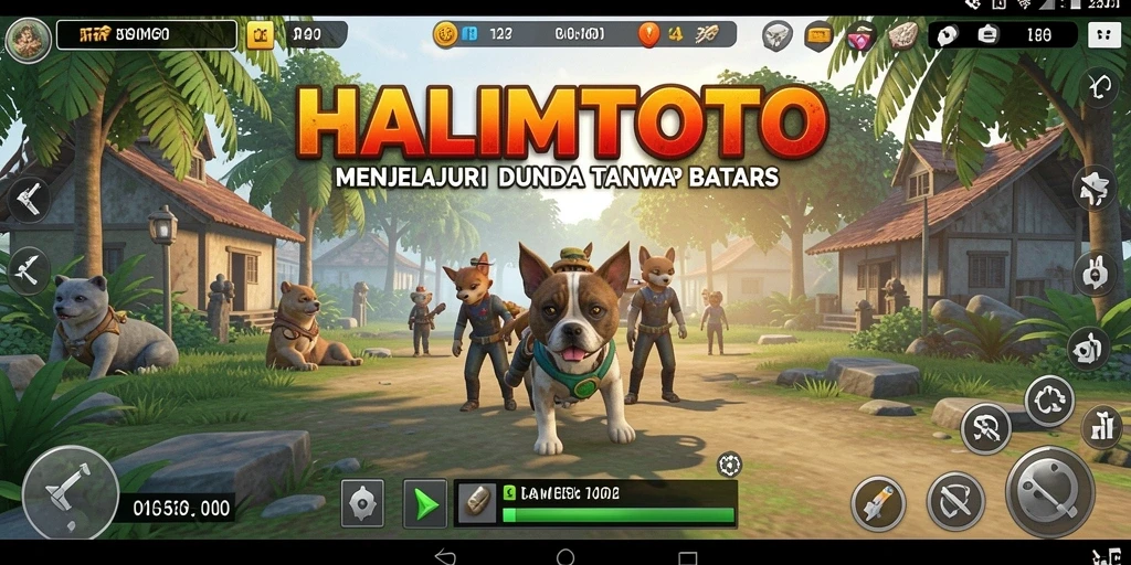 Tangkapan layar dari gameplay HALIMTOTO menampilkan petualangan seru di dunia terbuka.