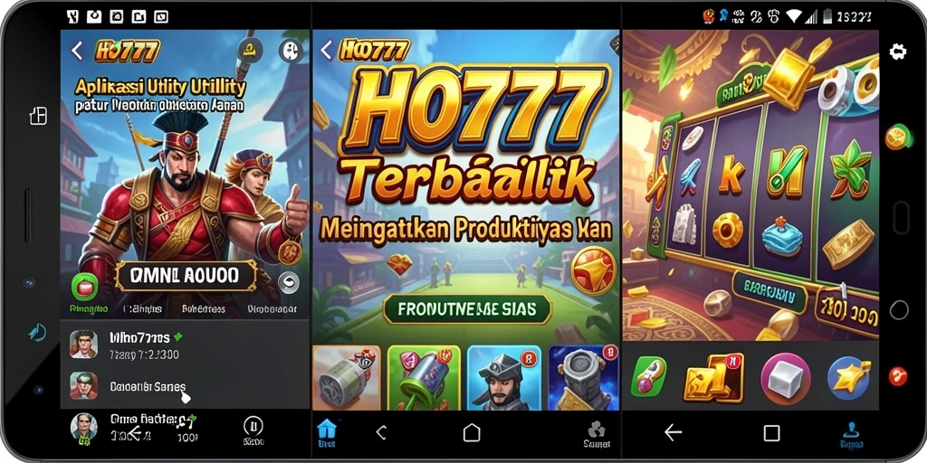 Tampilan antarmuka utama HO777 dengan fitur-fitur Utility.