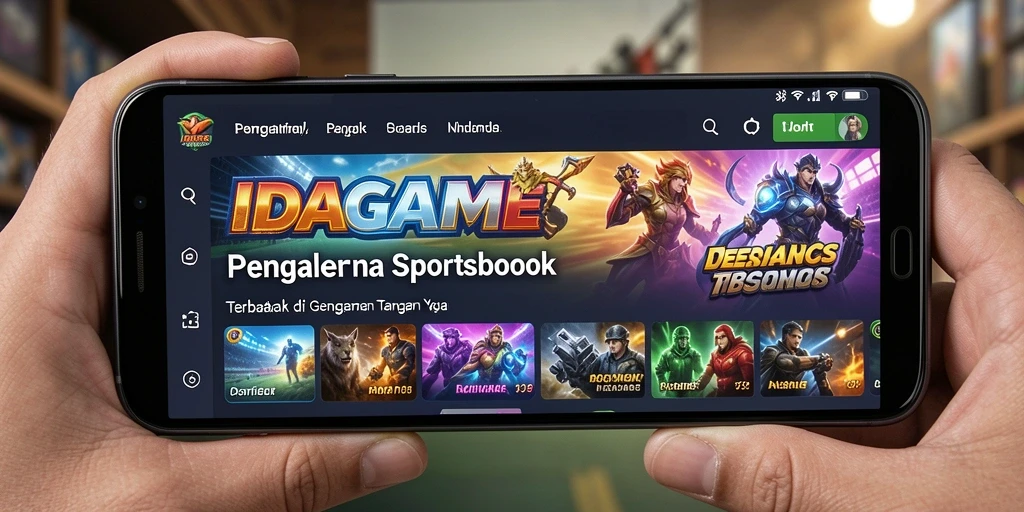 Tampilan utama IDAGAME dengan berbagai pilihan taruhan olahraga.