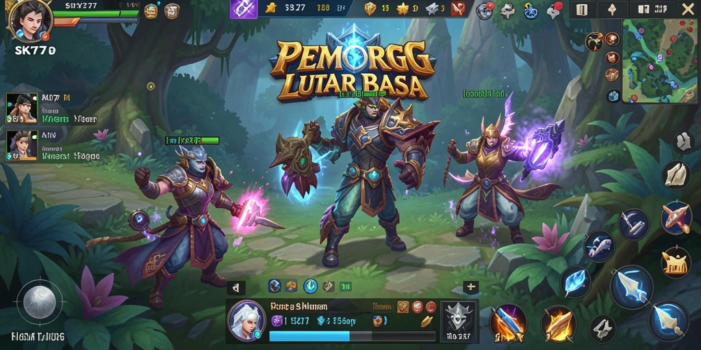 Tangkapan layar dari SKY77 menunjukkan aksi seru dalam permainan MMORPG.
