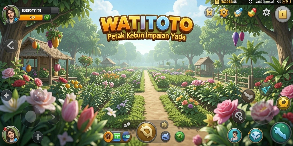 Tampilan gameplay menarik dari WATITOTO dengan aktivitas bercocok tanam yang seru.