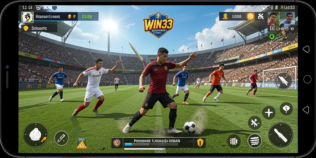 Tampilan gameplay <strong>WIN33</strong> dengan aksi olahraga yang seru.